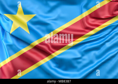 Bandiera della Repubblica Democratica del Congo Foto Stock
