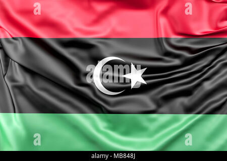 Bandiera della Libia Foto Stock