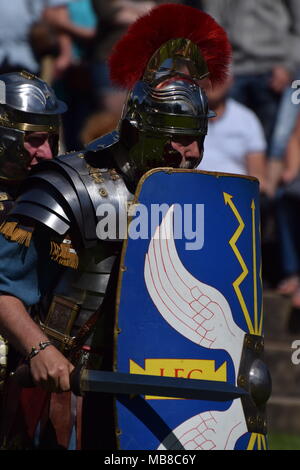 Legioni romane a mettere su un display a York's Eboracum festival Foto Stock