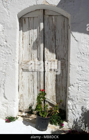 Finestra tradizionale in Grecia Foto Stock