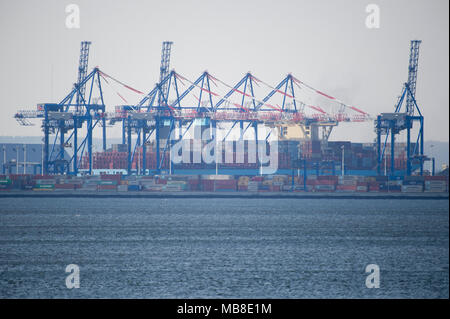 Deepwater Container Terminal in Gdansk, Polonia. 8 aprile 2018 © Wojciech Strozyk / Alamy Stock Photo Foto Stock