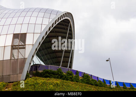 Newcastle, Inghilterra - Marzo 7, 2018: la vista di una sezione del Sage Gateshead. Questo moderno edificio è una casa internazionale per la musica. Foto Stock