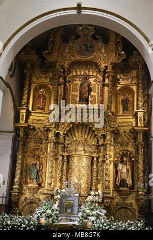 El altare de Oro, Iglesia de San José. Panama, Casco Antiguo. Settimana Santa 2018 Foto Stock