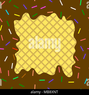 Ciambella dolce Brown Texture. Smalto colorato e spruzza Pattern Foto Stock