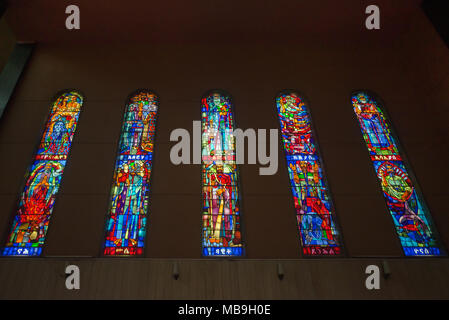 Le vetrate, monastero di Debre Libanos, Etiopia Foto Stock