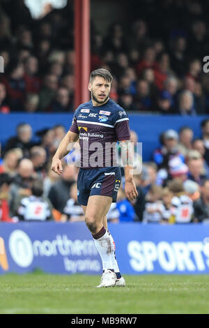 Wakefield, Regno Unito. Dal 8 aprile 2018, Beaumont Legal Stadium, Wakefield, Inghilterra; Betfred Super League Rugby, Wakefield Trinity v Leeds rinoceronti; Tom Briscoe di Leeds rinoceronti Credito: News Immagini/Alamy Live News Foto Stock