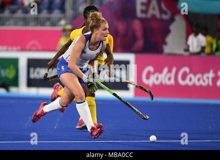 Queensland, Australia. Il 9 aprile 2018. . Scozia v Ghana. Womens hockey. XXI Giochi del Commonwealth.Gold Coast hockey center. Costa d'Oro 2018. Queensland. Australia. 09/04/2018. Credito: Sport In immagini/Alamy Live News Foto Stock