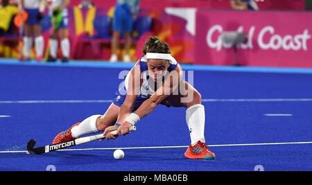 Queensland, Australia. Il 9 aprile 2018. Rebecca Condie (SCO). Scozia v Ghana. Womens hockey. XXI Giochi del Commonwealth.Gold Coast hockey center. Costa d'Oro 2018. Queensland. Australia. 09/04/2018. Credito: Sport In immagini/Alamy Live News Foto Stock