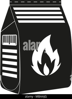 In bianco e nero di carbone silhouette di borsa. All'esterno la ricreazione illustrazione vettoriale per la carta regalo certificato adesivo banner, badge, firma timbro, logo, etichetta Illustrazione Vettoriale