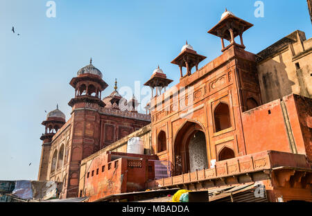 Jama Masjid, una grande moschea in Agra - Uttar Pradesh, India Foto Stock