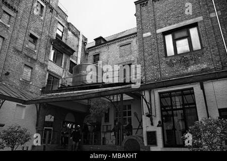 L'ingresso al 'Brouwerij De Halve Maan': Walplein, Brugge, Fiandre Occidentali, Belgio Foto Stock