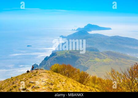 Paesaggio di Sorrento la penisola, Italia Foto Stock