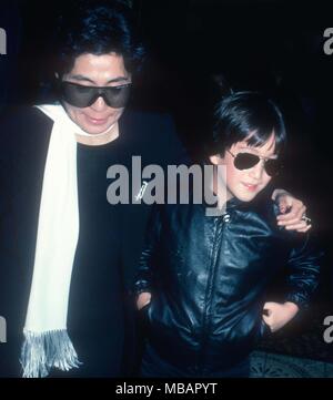 Yoko Ono Sean Lennon 1985 foto da John Barrett/PHOTOlink.net Foto Stock