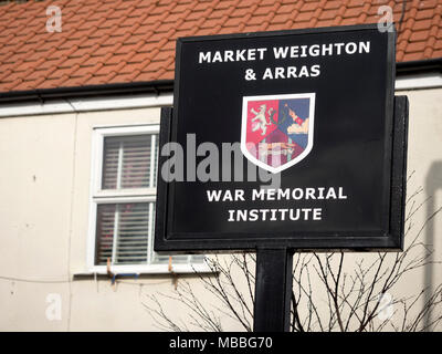 Market Weighton e Arras villaggio, Yorkshire, Inghilterra, Regno Unito Foto Stock