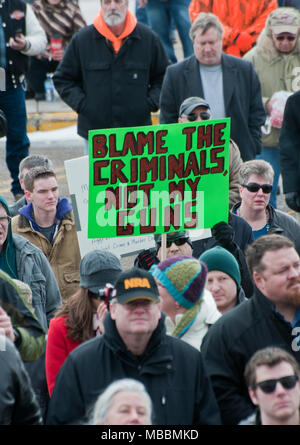 San Paolo, Minnesota. Limiti di pistola protesta. Foto Stock