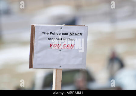 San Paolo, Minnesota. Limiti di pistola protesta. Foto Stock