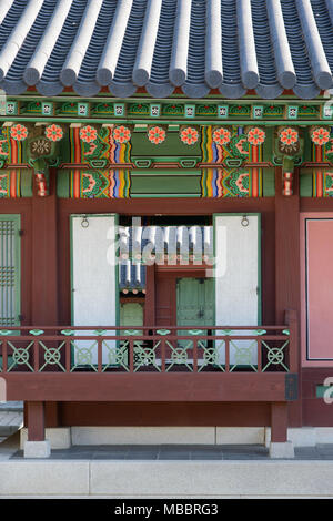 SEOUL, Corea del Sud - 20 settembre 2014: Dettaglio di Changdeokgung, il Palazzo della Dinastia Joseon Foto Stock