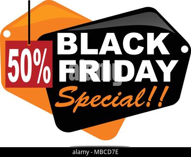 Venerdì nero Speciale sconto 50% Illustrazione Vettoriale