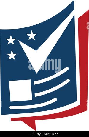 Politica Magazine Logo Design Template Vector Illustrazione Vettoriale