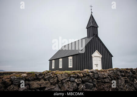 Búðir, Budir chiesa nella penisola di Snaefellsnes, Western Islanda Foto Stock