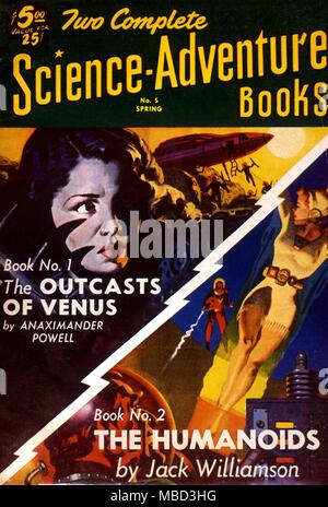 La fantascienza e orrore riviste. 'Scienza avventura Libri' molla del coperchio, 1952 Foto Stock