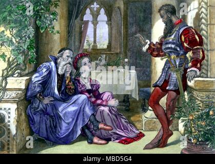 Shakespeare - Otello - Illustrazione da Shakespeare, Otello, Atto I, scena iii. - Litografia nel 1860 circa - © / Charles Walker Foto Stock