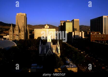 Tempio mormone, Salt Lake City, Stati Uniti d'America. Foto Stock