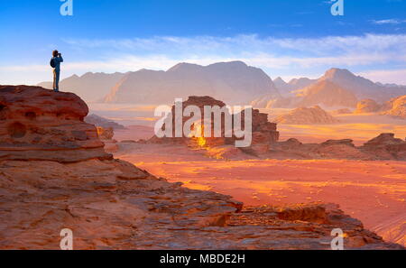 Wadi Rum Desert, Giordania Foto Stock