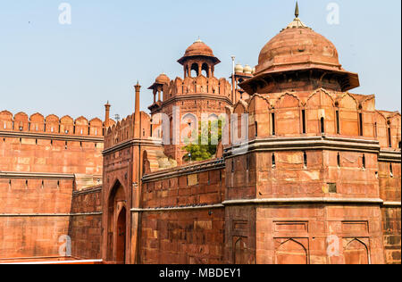 Delhi Gate del Red Fort di Delhi, India Foto Stock