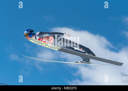 PLANICA, Slovenia - 24 Marzo 2018 : FIS Coppa del Mondo di Salto con gli sci - Finale SCHLIERENZAUER Gregor AUT Foto Stock