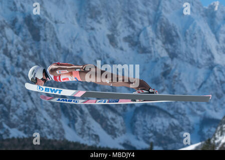 PLANICA, Slovenia - 24 Marzo 2018 : FIS Coppa del Mondo di Salto con gli sci - Finale ZYLA Piotr POL Foto Stock