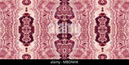 Abstract fractal di ametista e Rhodochrosite rosa rosa pietra rossa, carbonato di manganese minerale con composizione chimica MnCO3 Foto Stock