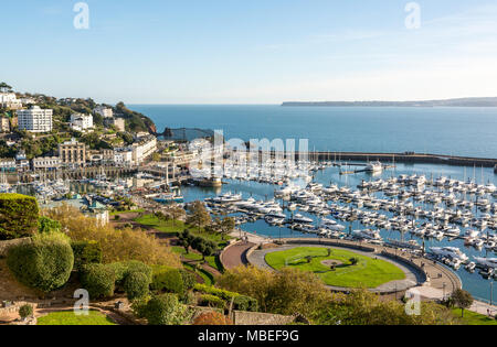 Torquay Porto e Marina Foto Stock