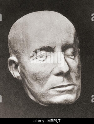 Rommel della maschera di morte. Erwin Rommel, aka Desert Fox, 1891 - 1944. Generale Tedesco, militare teorico e maresciallo di campo in la Wehrmacht della Germania nazista durante la Seconda Guerra Mondiale. Foto Stock