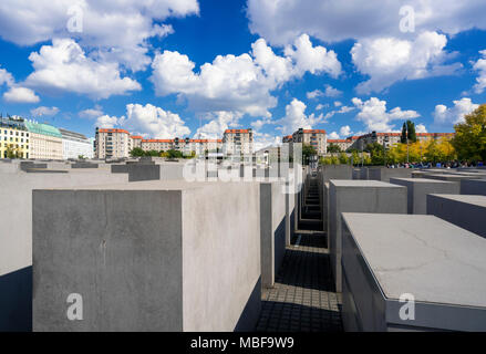 Il memoriale dell'olocausto Berlino, Germania, Europa Foto Stock