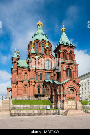Cattedrale Uspenski a Helsinki, Finlandia, Europa Foto Stock