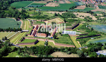 Piccola fortezza Terezin Memorial Terezin vista aerea Foto Stock