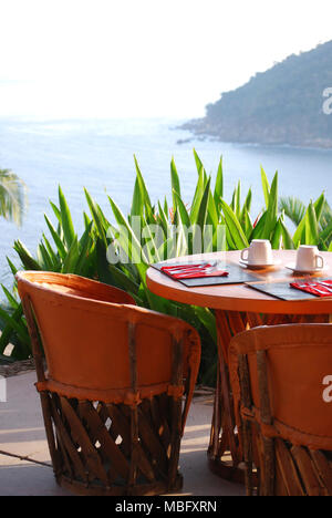 Un tavolo per due con vista - Yelapa, Messico Foto Stock