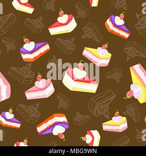 Dolce gustoso pezzi Illustrazione Vettoriale