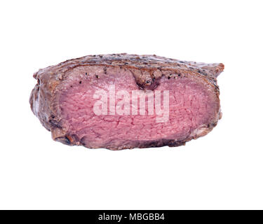 Erba alimentato succosa corn roast beef isolati su sfondo bianco Foto Stock