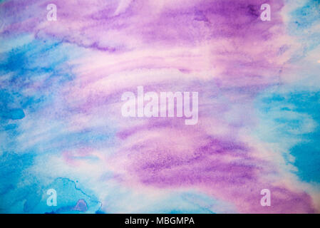 Abstract sfondo viola di gouache colorate host Foto Stock