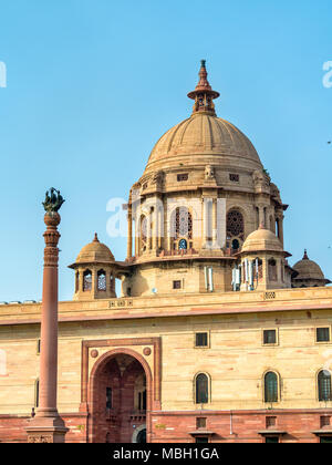 Blocco del nord del Segretariato Building a New Delhi, India Foto Stock