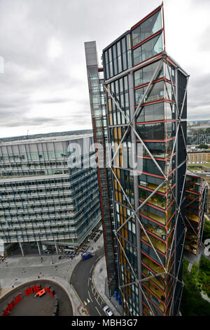 PROGETTO residenziale NEO Bankside. Vista dalla Galleria Tate Modern. Londra , Inghilterra Foto Stock