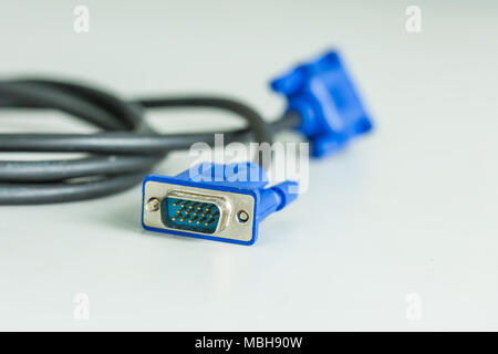 Connettore VGA su sfondo bianco Foto Stock