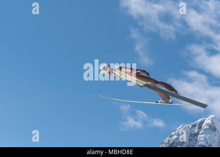 PLANICA, Slovenia - 24 Marzo 2018 : FIS Coppa del Mondo di Salto con gli sci - Finale FREITAG Richard GER Foto Stock