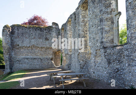 Il vescovo di Waltham Palace rovina, Vescovo di Waltham, Hampshire, Inghilterra, Regno Unito Foto Stock