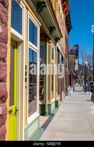 Distretto Storico Nazionale; negozi nel centro cittadino di Salida; Colorado; USA Foto Stock