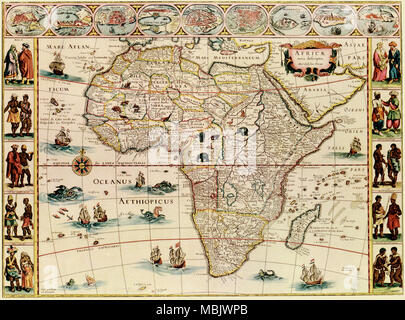 Africa - 1666 - con i suoi popoli Foto Stock