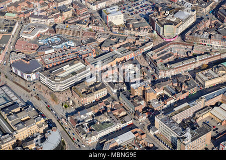 Una veduta aerea di Hull City Center East Yorkshire, nell'Inghilterra del Nord, Regno Unito Foto Stock