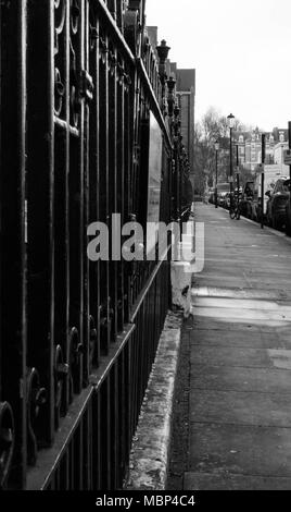 South Kensington London strada tipica Foto Stock